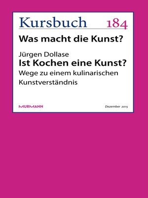 cover image of Ist Kochen eine Kunst?